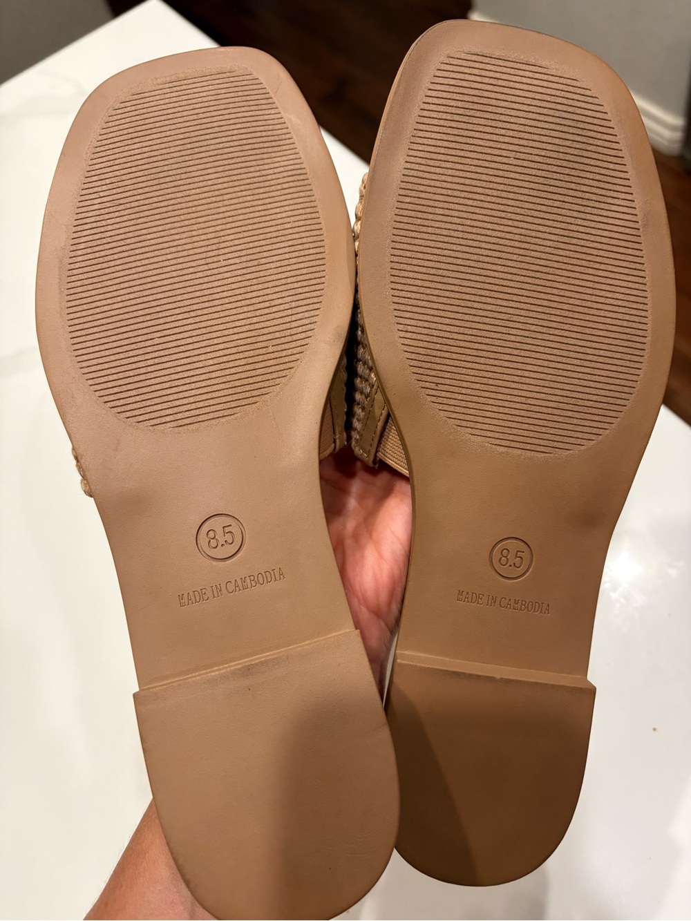 Steve Madden Women’s Tan Woven Flat Slide Sandals. Size 8.5 NWOT - Picture 7 of 7